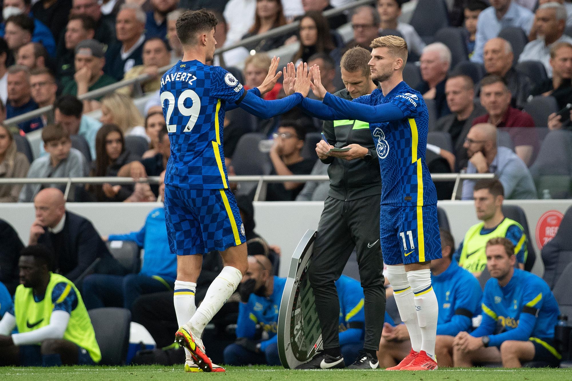 Kai Havertz en Timo Werner werden vorig seizoen voor hoge bedragen binnengehaald.