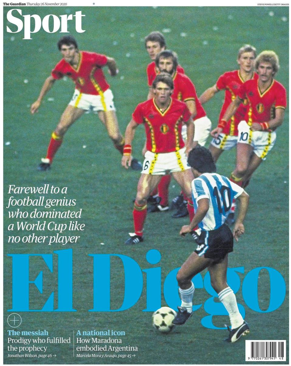 60 voorpagina's over Maradona: 'El Diego' in de handen van God