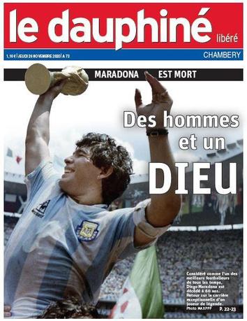 60 voorpagina's over Maradona: 'El Diego' in de handen van God