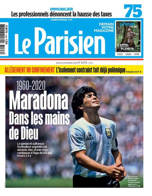 60 voorpagina's over Maradona: 'El Diego' in de handen van God