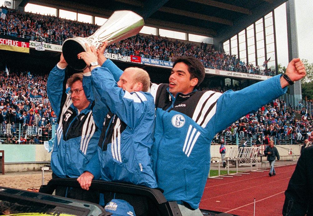 David Wagner (rechts) won in 1997 de UEFA Cup met Schalke 04.