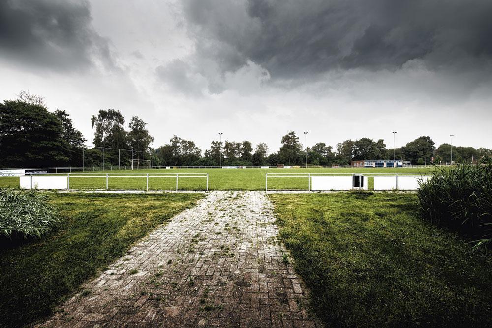 Het veldje van VV Sneek Wit Zwart, waar Michel Vlap talloze wedstrijden speelde.