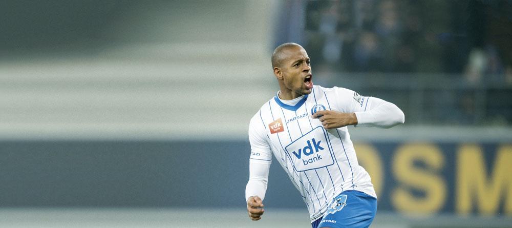 In 8 matchen voor AA Gent dit seizoen maakte Janga 4 goals.