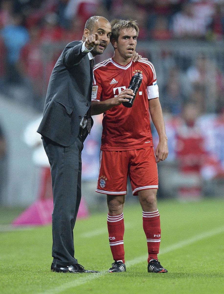 Samen met Pep Guardiola in hun tijd bij Bayern München.