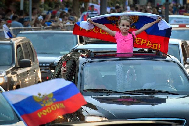 Kremlin: 'Russen vieren zege tegen Spanje zoals einde WOII'