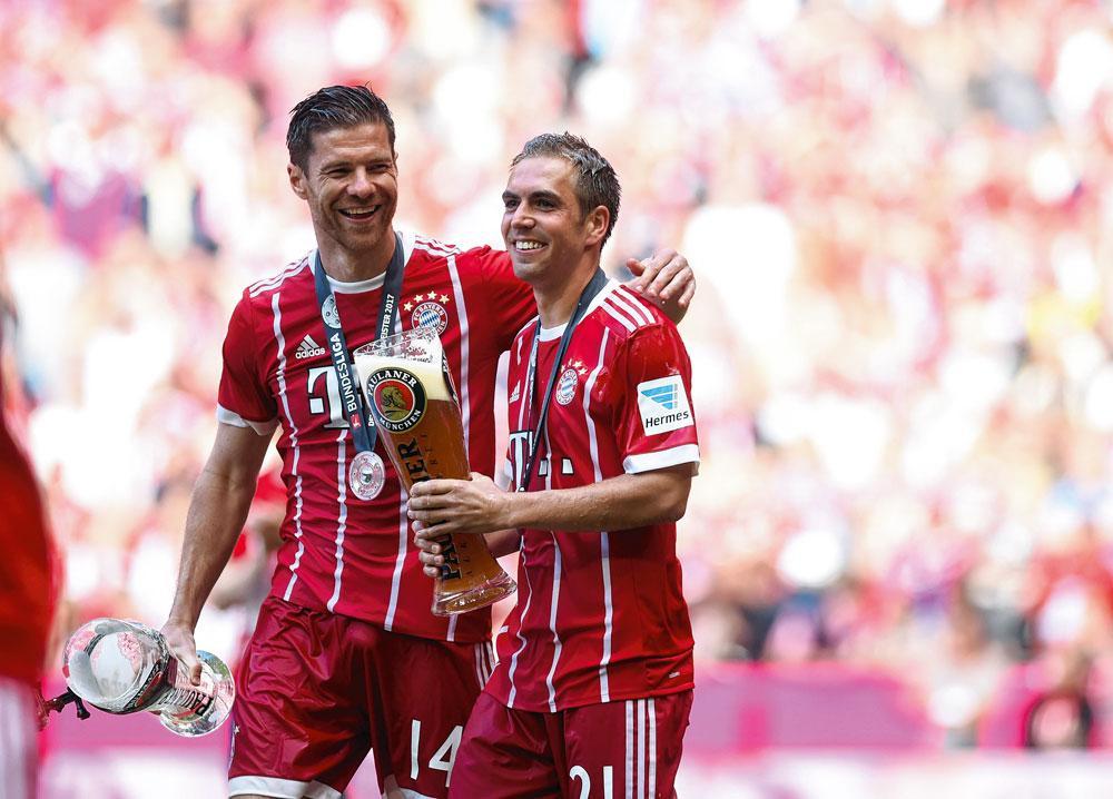 Xabi Alonso en Philipp Lahm beleefden samen successen bij Bayern München.