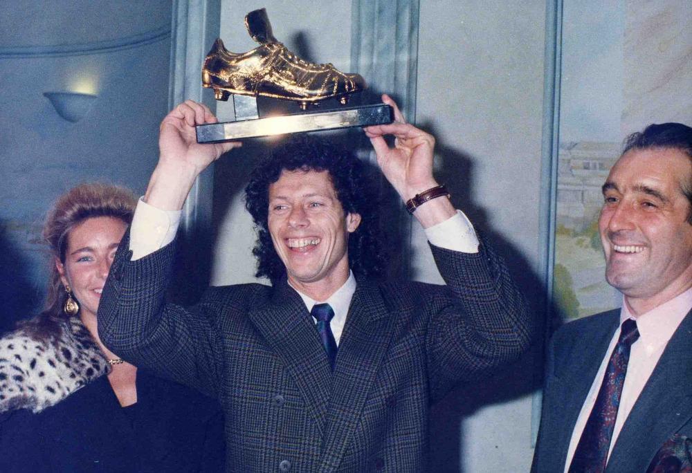 Michel Preud'Homme ontvangt in 1989 de Gouden Schoen.