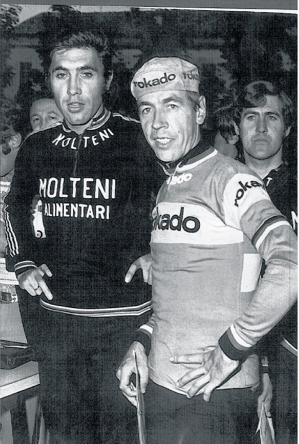 Herman Vanspringel met Eddy Merckx. Als je de Kempenaar op de ziel trapte, steeg hij boven zichzelf uit.