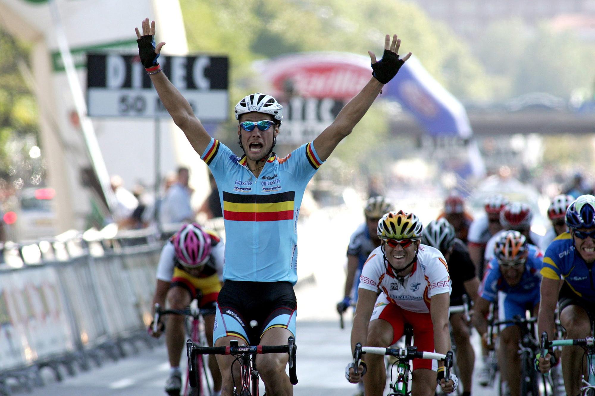 Het hoogtepunt van Boonens carrière: de wereldtitel in 2005 in Madrid