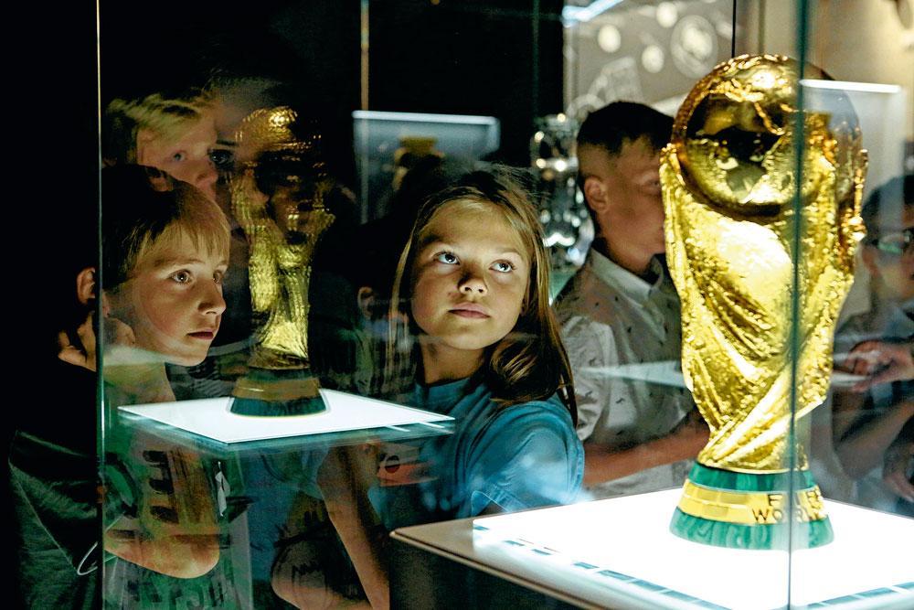 Alle trofeeën die de Duitse nationale ploeg behaalde, staan in het voetbalmuseum.