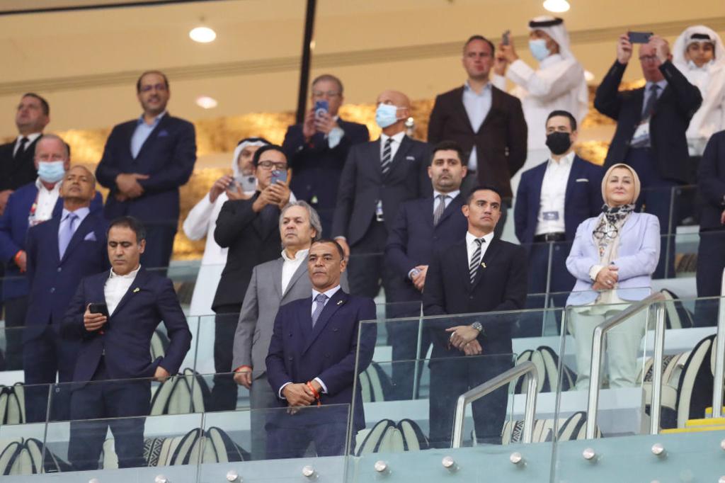 Tim Cahill, en bas à droite, lors de la Coupe arabe à la fin de l'année 2021.