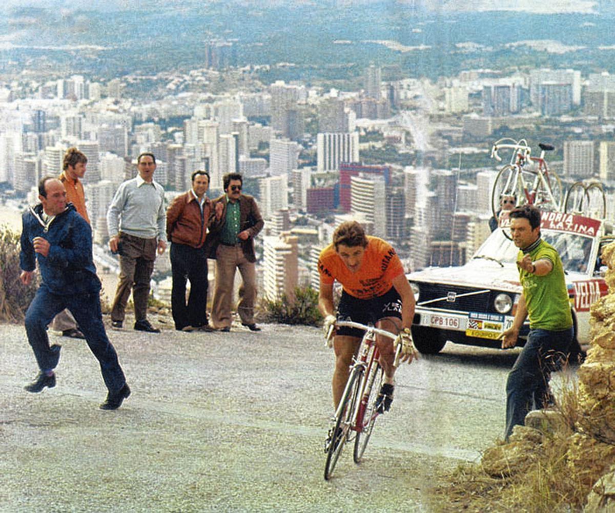 Freddy Maertens als leider in de Vuelta van 1977.