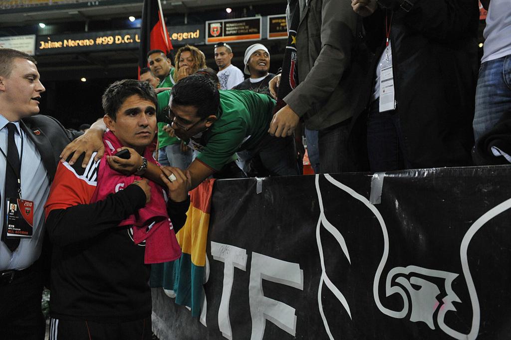 Despite 12 years at DC United and a status as the franchise's top scorer and most-worn player, Jaime Moreno's departure came through the back door, even though fans were keen to show him their love in his last game.
