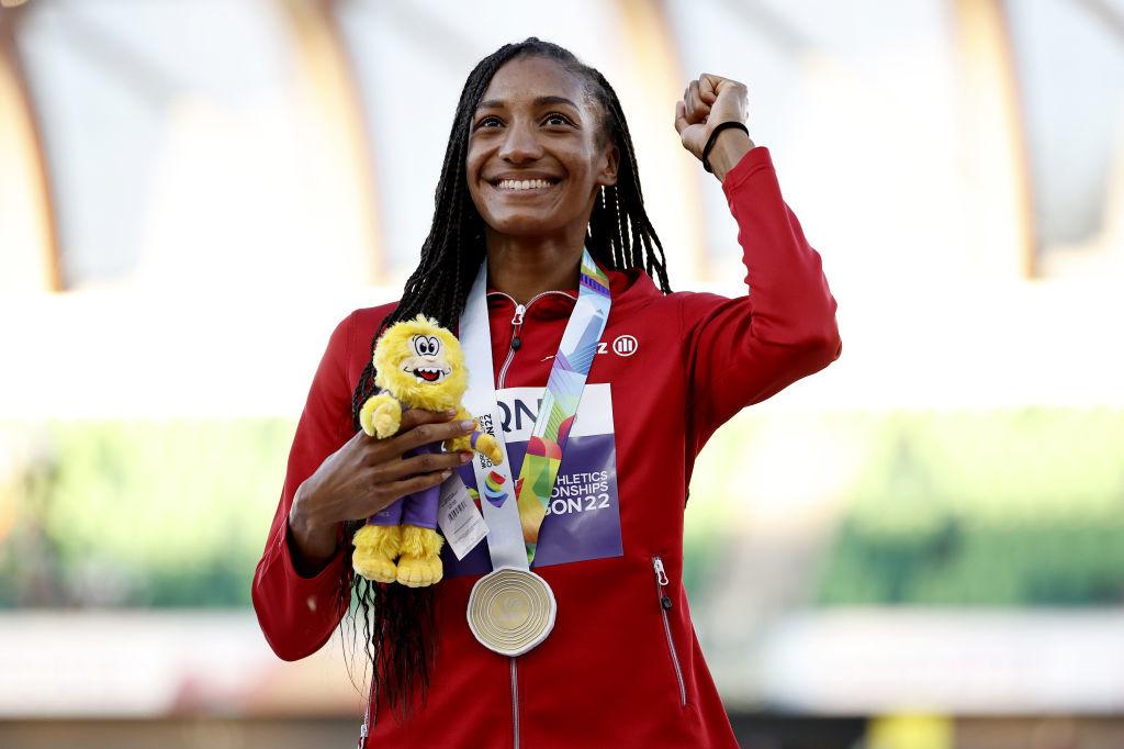 Nafi Thiam, l'une des vedettes de ces championnats du monde d'Eugene.