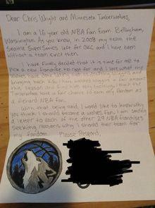 Connor à écrit une lettre personnalisée pour chaque franchise NBA, afin d'effectuer le meilleur choix.