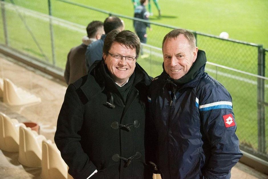 Jürgen Röber (à droite), nouveau directeur sportif de l'Excel. 