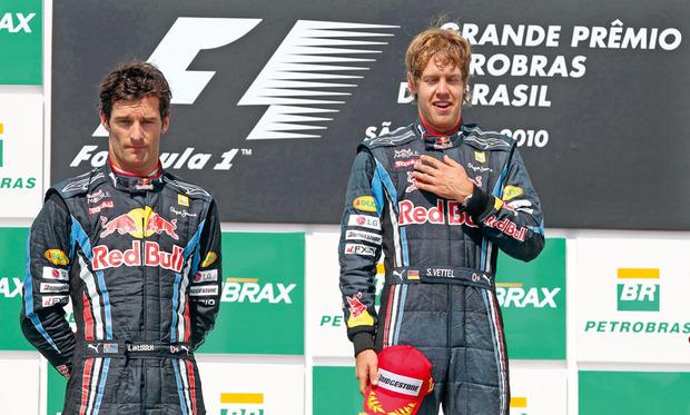 Cela n'a jamais été le grand amour entre Mark Webber et Sebastian Vettel. La preuve.