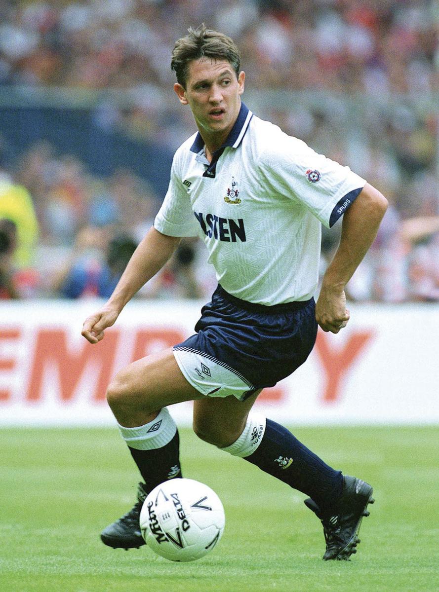 Gary Lineker sous le maillot de Tottenham en 1991.