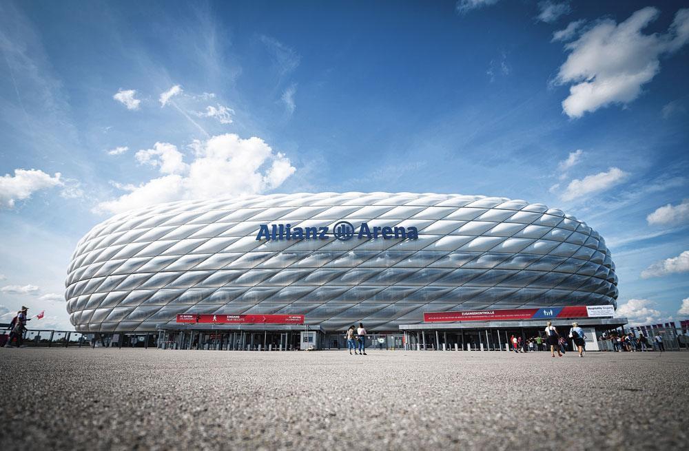 Munich GROUPE F allianz arena capacité 70 000 3 matchs de groupe 1 quart de finale