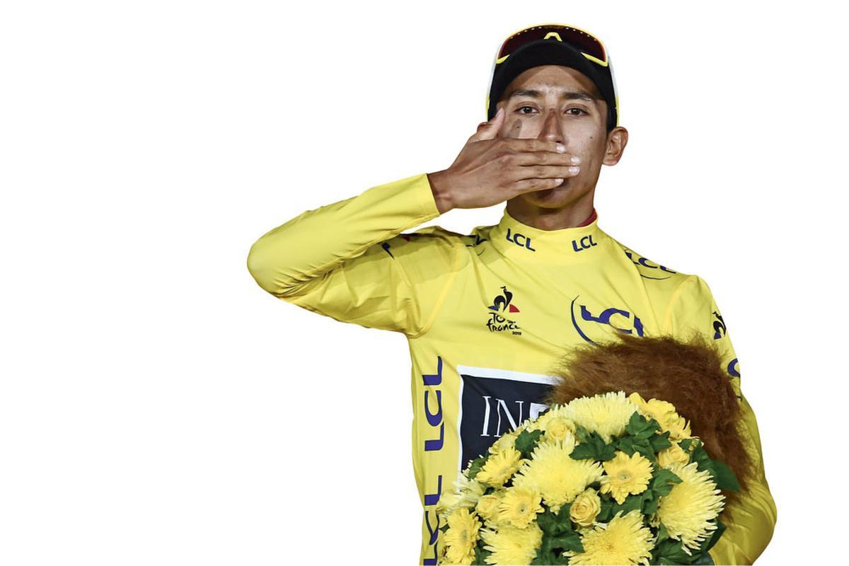 Le grand vainqueur du Tour de France 2019, le Colombien Egan Bernal, 23 ans.