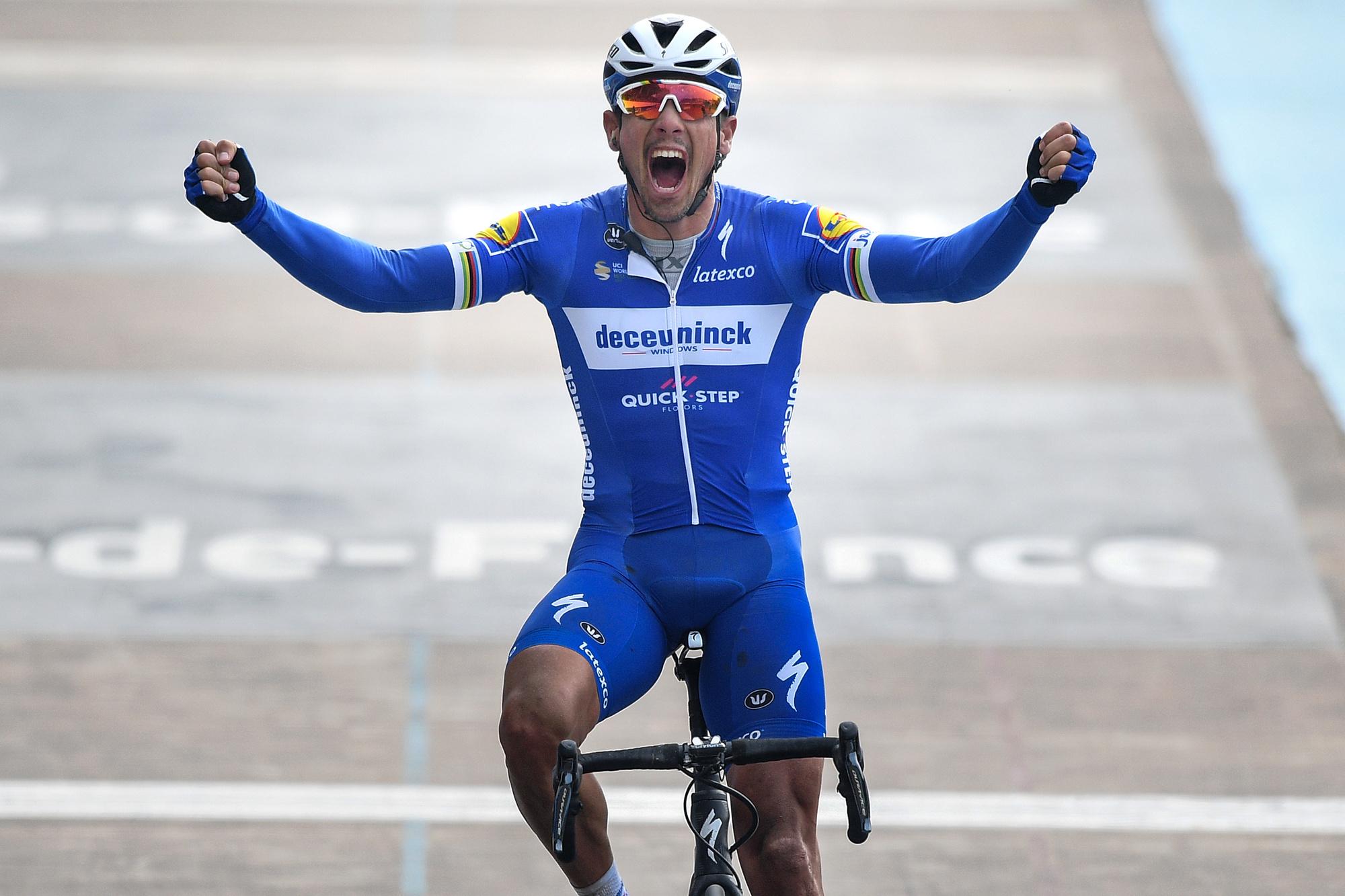 Lors de sa victoire à Roubaix.