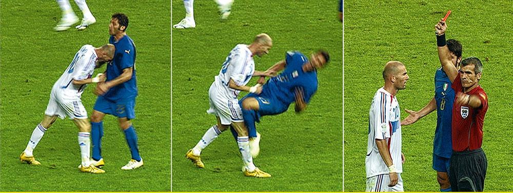 Rétro: sortie peu glorieuse de Zidane en 2006 pour un coup de boule