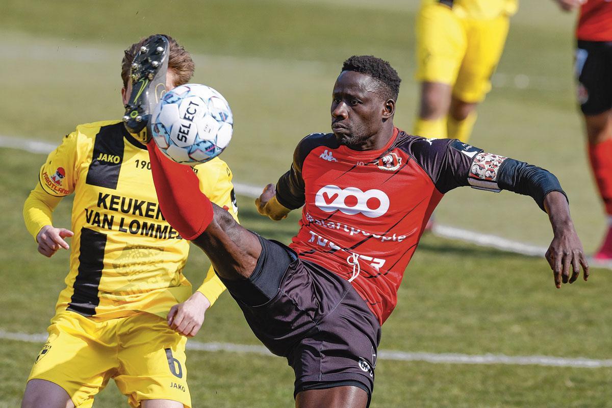 Moussa Gueye face au Lierse lors de la dernière journée du championnat de D1B.