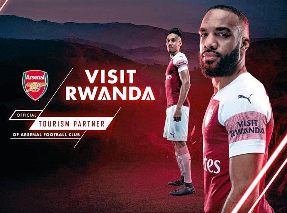 Au cours des trois prochaines saisons, le Rwanda va débourser 30 à 40 millions pour afficher le slogan Visit Rwanda sur les maillots d'Arsenal. 
