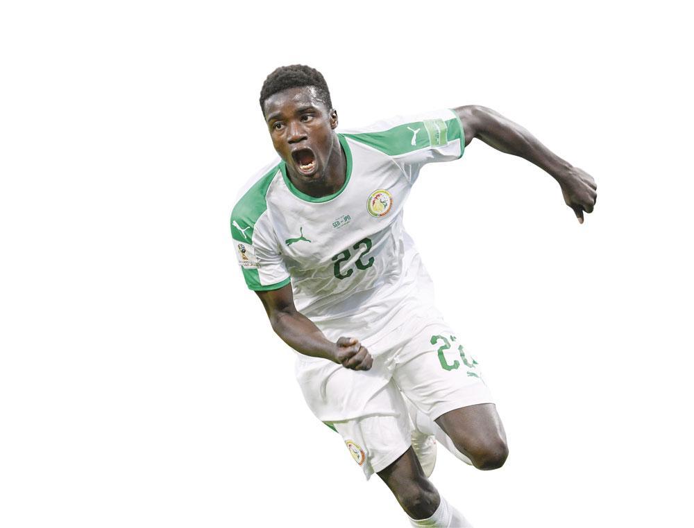 Moussa Wague a inscrit un but pour le Sénégal face au Japon lors du Mondial.