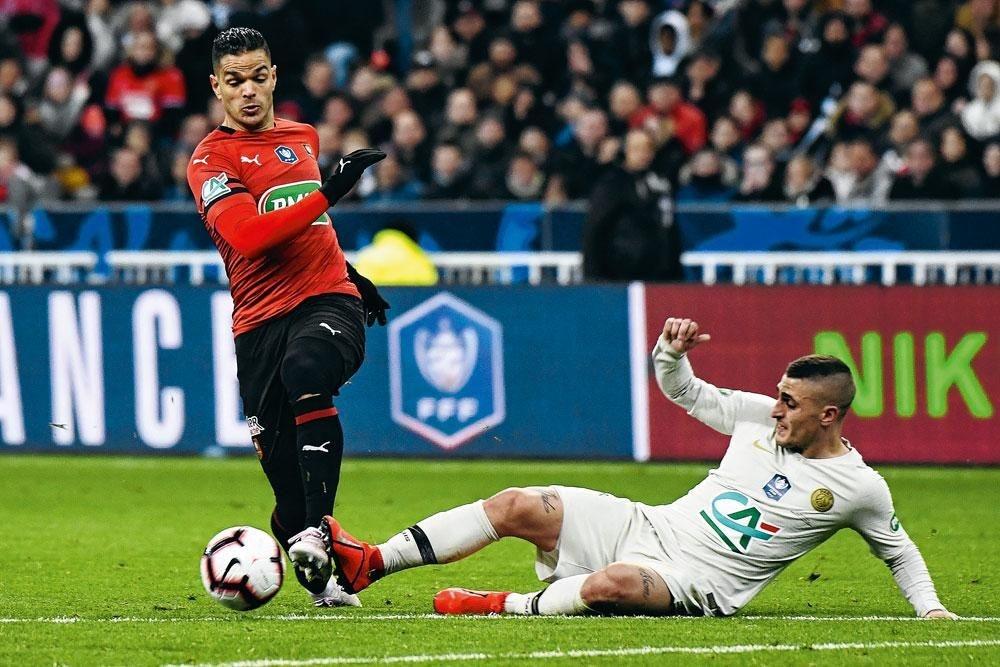 Deux acteurs célèbres de la finale : le Rennais Hatem Ben Arfa et le Parisien Marco Verratti.