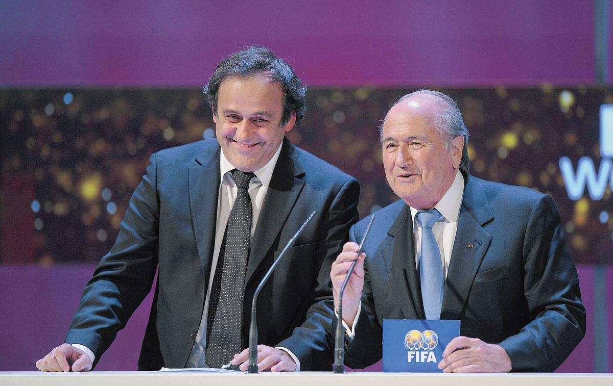 Michel Platini et son ex-ami Sepp Blatter.