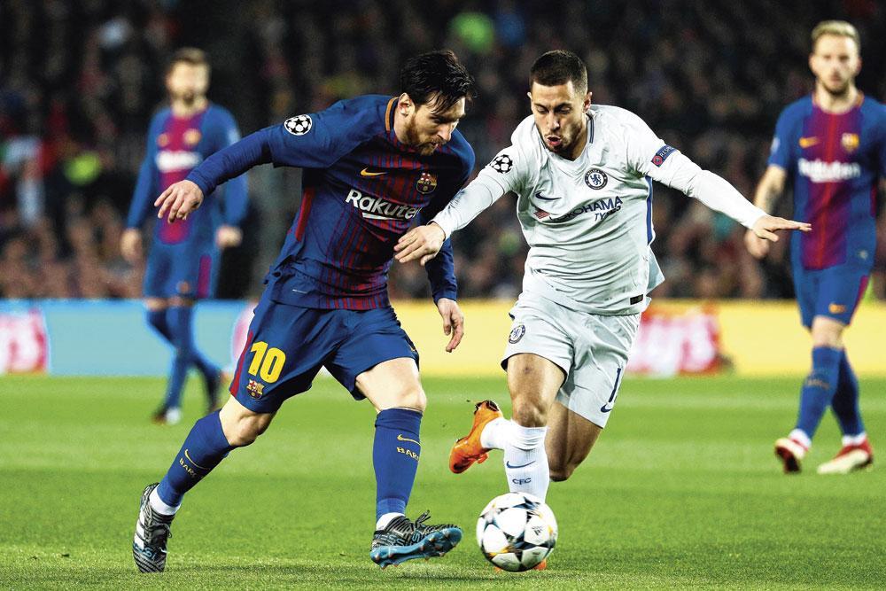 Eden Hazard face à Lionel Messi en Ligue des Champions. La saison prochaine,  les deux sont appelés à se rencontrer dans le cadre de la Liga.