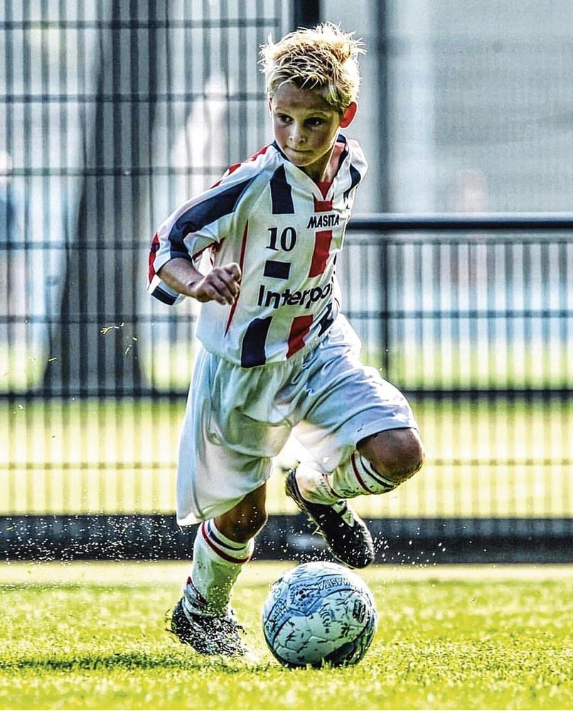 Frenkie de Jong à ses débuts en classes d'âge de Willem II.