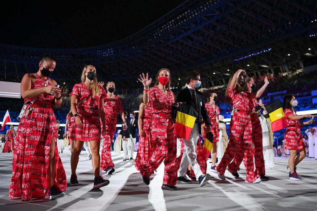 Les dames étaient présentes en masse au sein de la délégation belge qui a défilé lors de la cérémonie d'ouverture des JO de Tokyo.