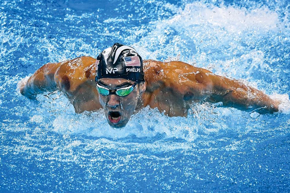 Michael Phelps se sent comme un poisson dans l'eau.