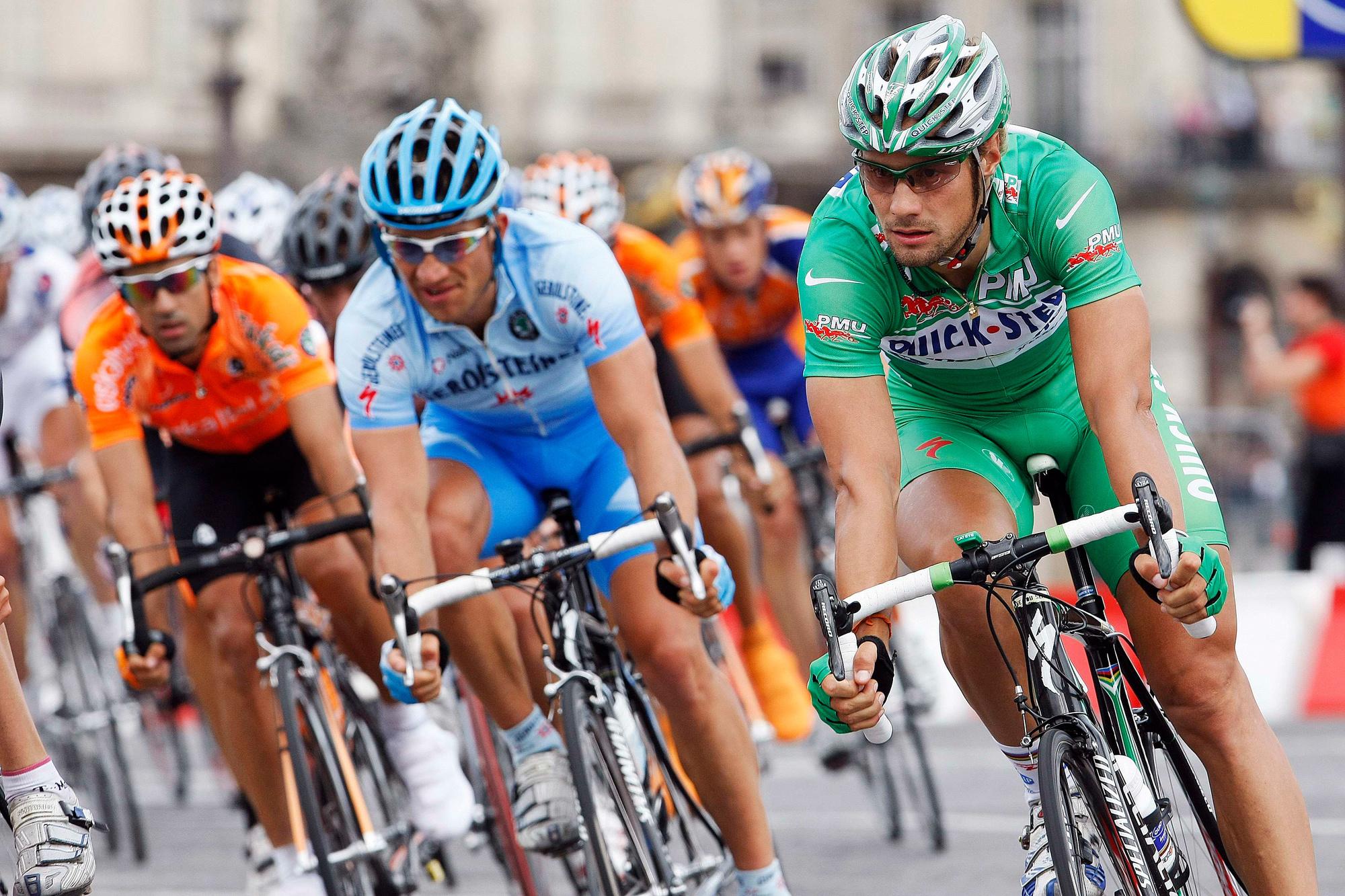 Tom Boonen, maillot vert du Tour de France 2007.