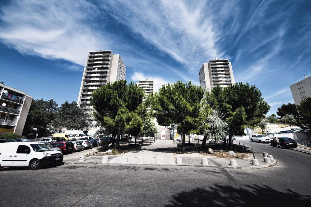 Le quartier de La Gavotte, près de Marseille, où Samir Nasri a grandi et où ses proches habitent toujours.