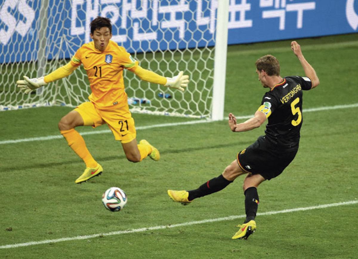Capitaine et unique buteur de la rencontre contre la Corée du Sud, Vertonghen prend sa revanche.