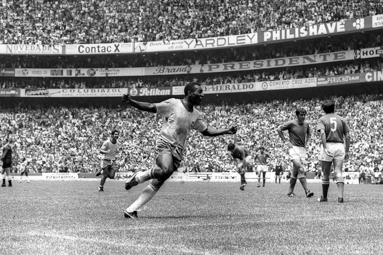 Le Roi Pelé en 1970.