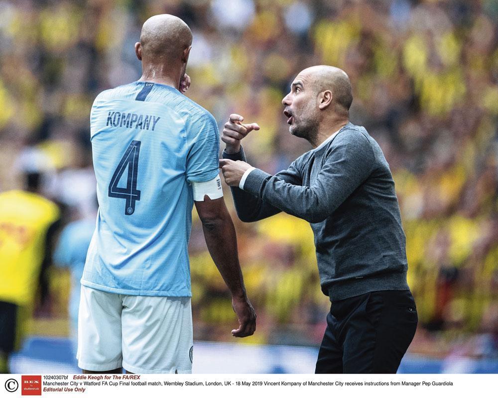 Kompany et Guardiola : l'élève et le maître.