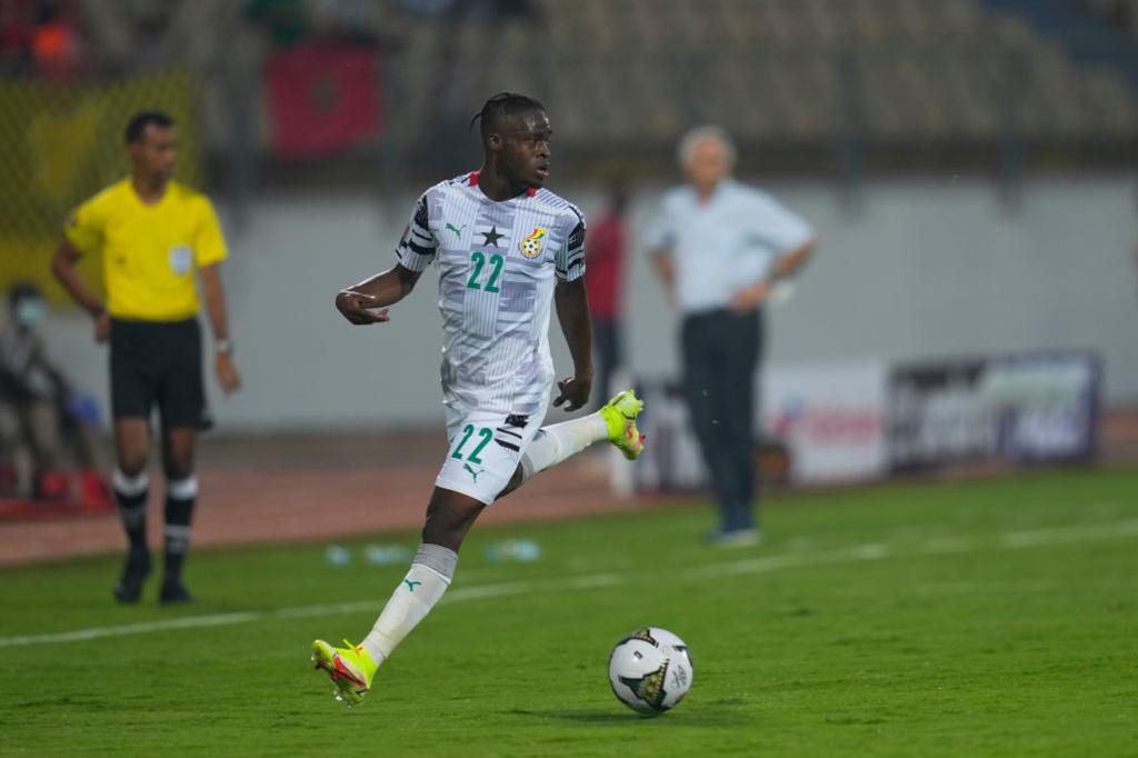 Kamaldeen Sulemana, sous les couleurs du Ghana, lors d'un match de préparation contre le Maroc.
