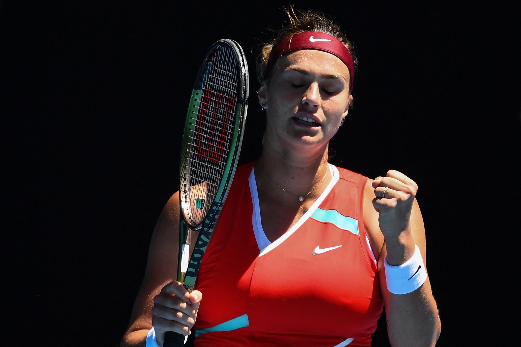 Ca grimace encore, mais ça passe pour Sabalenka. Reste à voir jusqu'où ça tiendra.