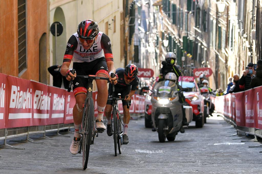 Tadej Pogacar, septième des Strade Bianche l'an dernier, peut-il s'imposer à Sienne ce samedi ?