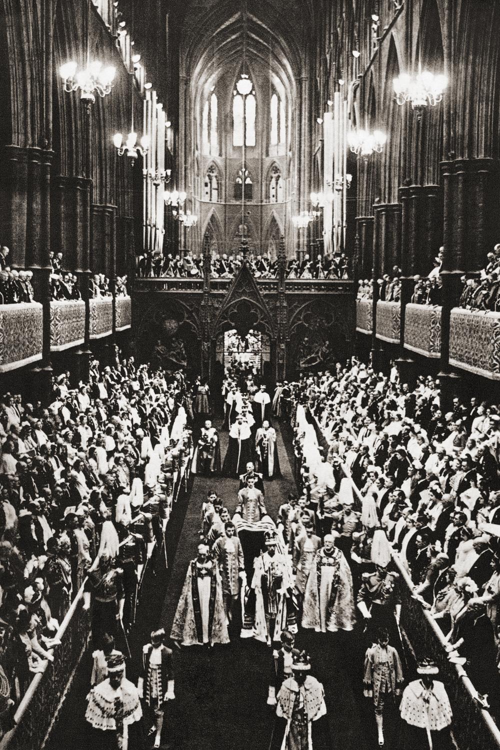 Couronnement de George VI, le 12 mais 1937, à l'Abbaye de Westminster 