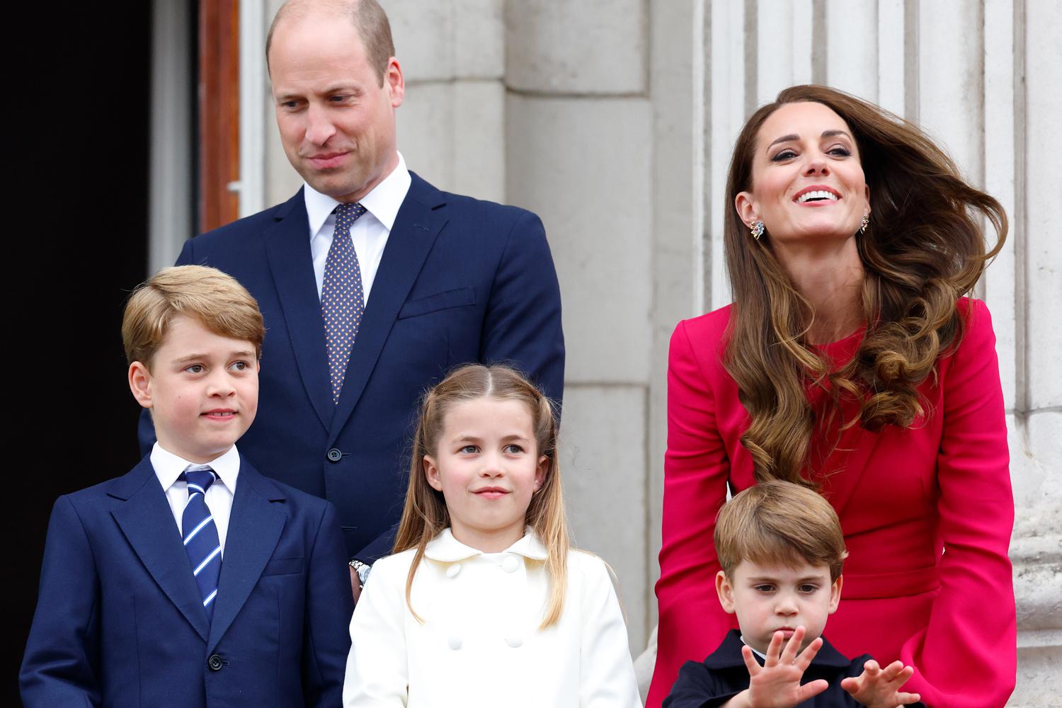 William Kate Louis Charlotte et George