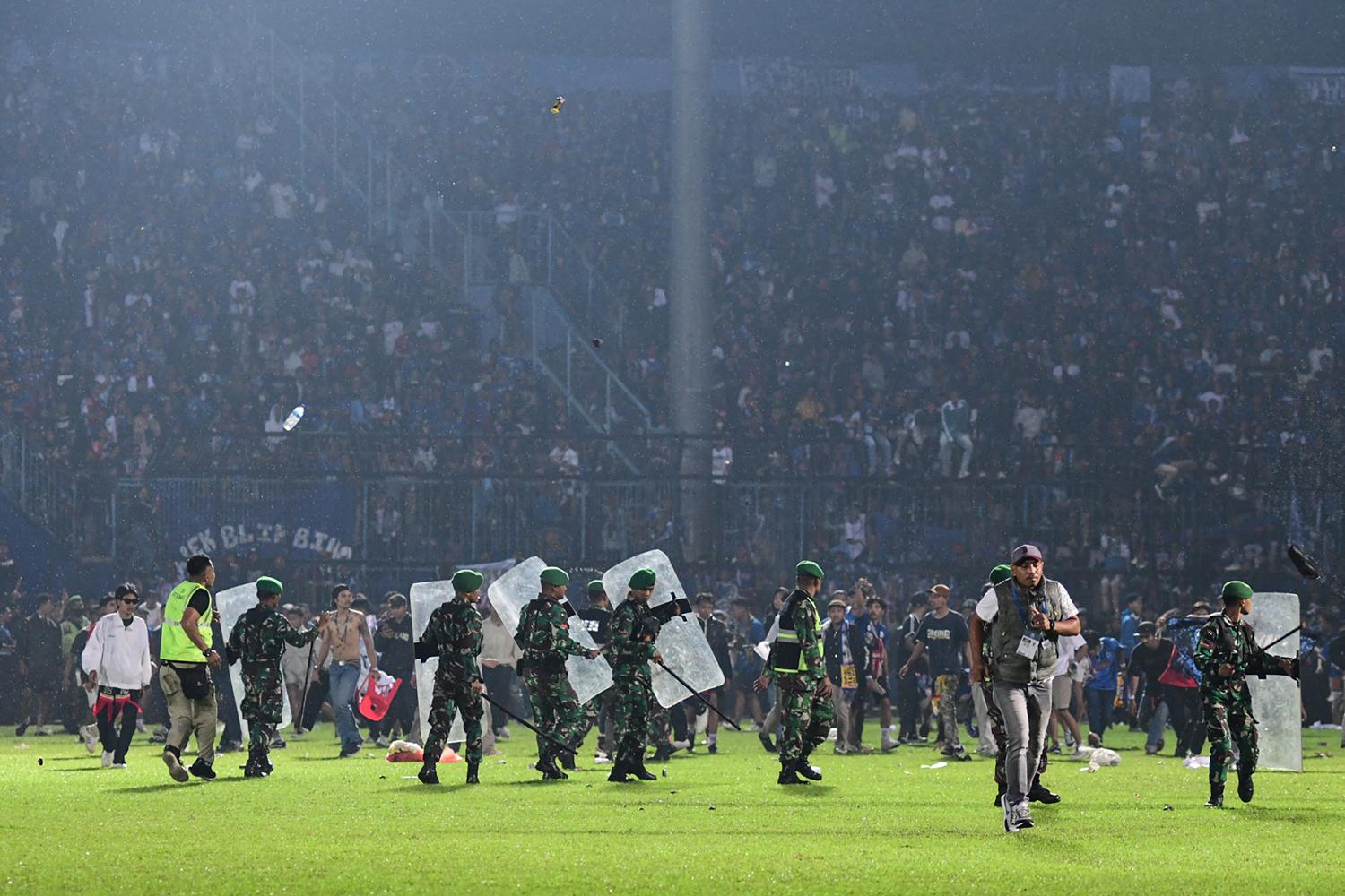 Arema FC and Persebaya Surabaya at Kanjuruhan stade indonesie Malang,
