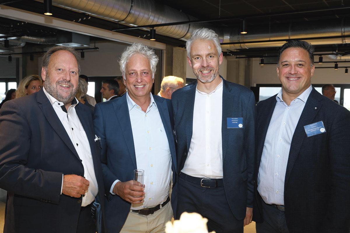 Serge Dauby, directeur du Forum nucléaire belge, Xavier Ciechanowski et Pierre Pinard, respectivement directeur et administrateur de 123CDI, et Claude Dengis, conseiller chez Innovation et Reconversion industrielle.