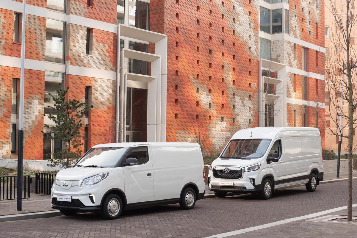 Les camionnettes de livraison entièrement électriques Maxus eDeliver 3 et eDeliver 9.