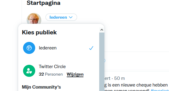 Voortaan kan je tweeten voor een beperkt publiek