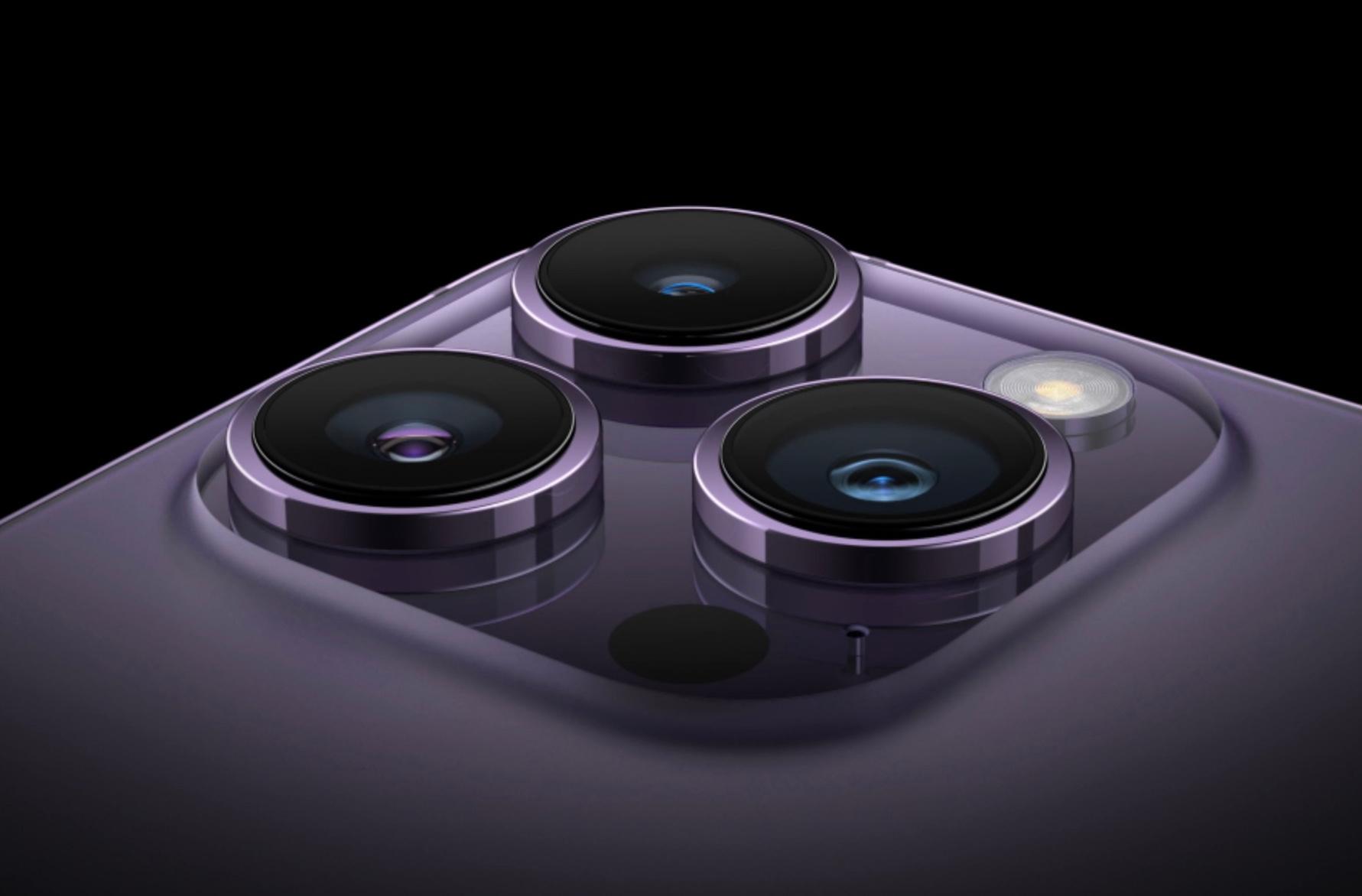 Het camera-eiland van de iPhone 14 Pro-modellen.